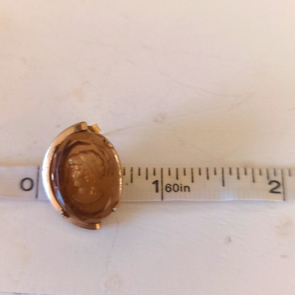 Vintage Topaz Cameo earrings and Brooch - Picture 7 of 7